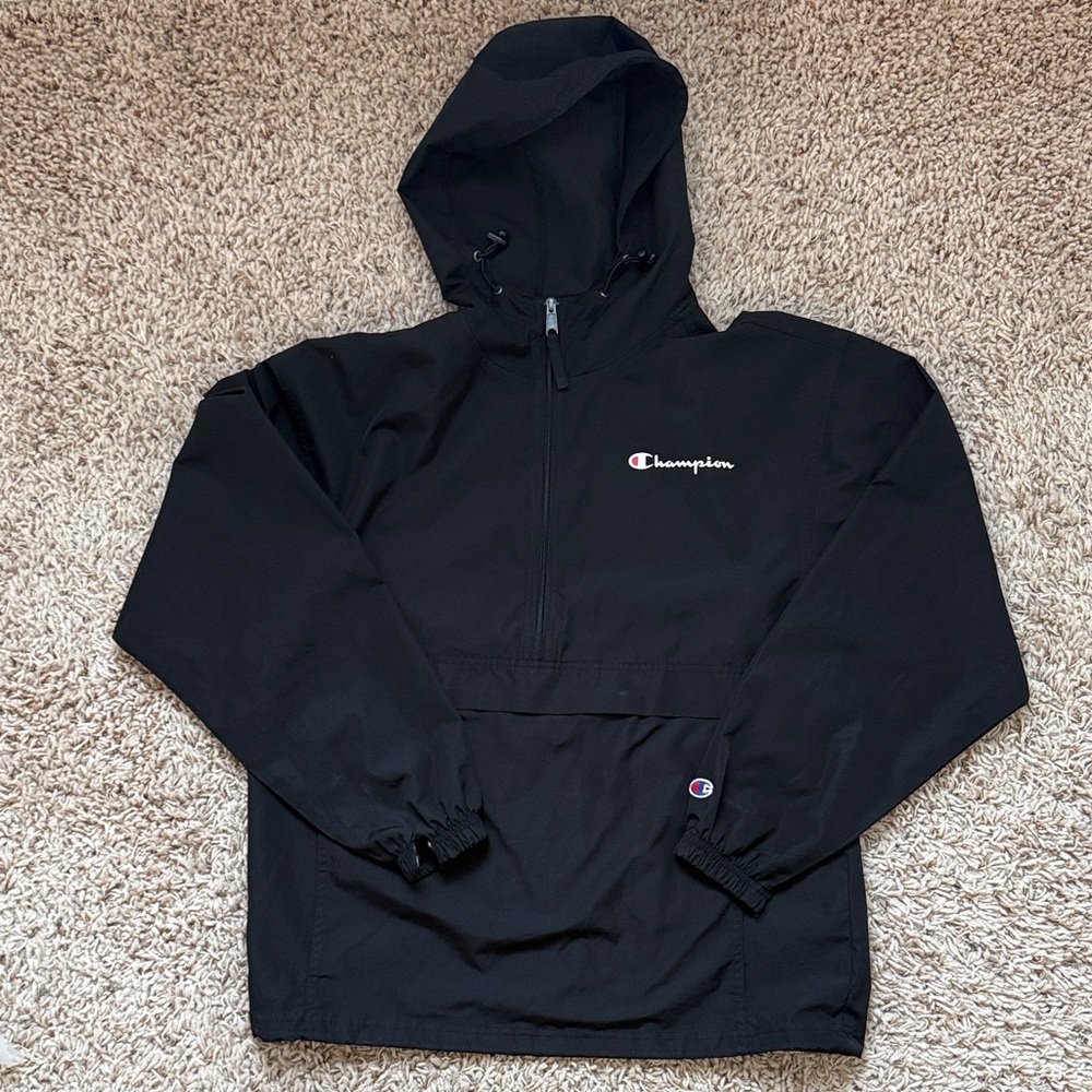 Champion Black Half-Zip Hoodie